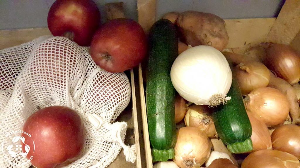 tárolás hűtő nélkül, zöldségek, gyümölcsök